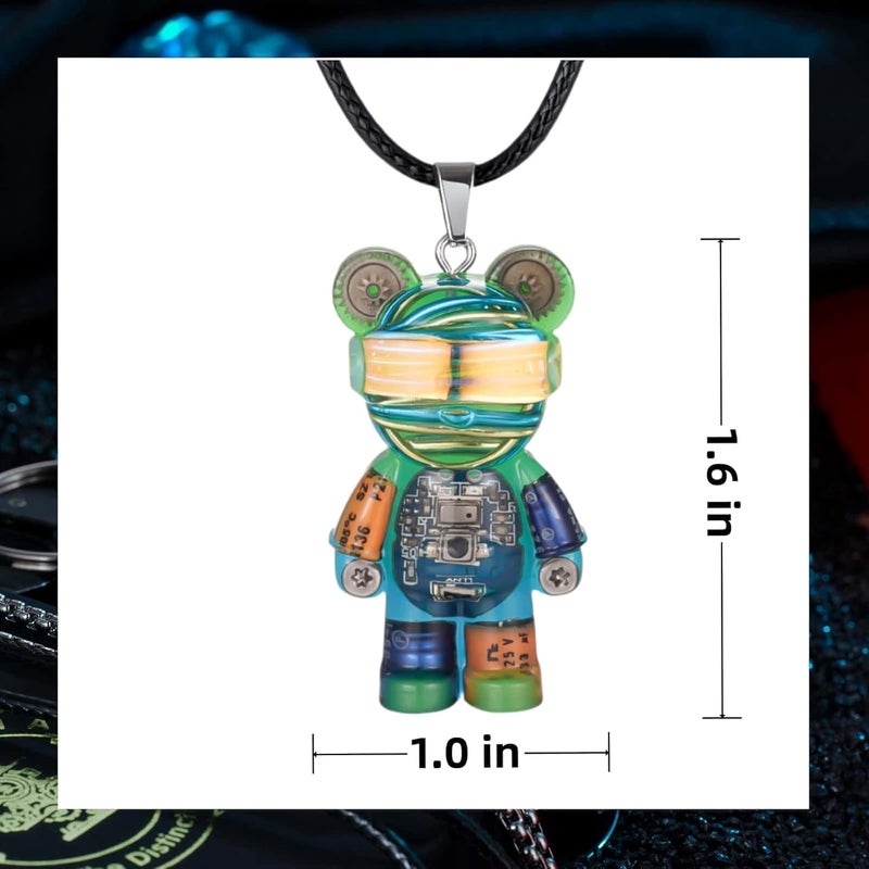 Fynvrona Unique Bear Necklace - Handcrafted Original Design Pendant - Perfect Steampunk Jewelry Gift for Men & Women in Elegant Box - Image 1